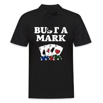 Bust a Mark Poker Card Games Poker Player Card - Männer Poloshirt - Schwarz - Vorne - Kai (181cm)