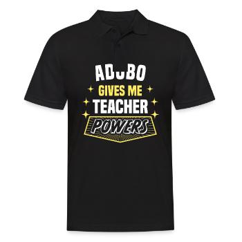 Adobo Gives Me Teacher Powers Funny Professor - Männer Poloshirt - Schwarz - Vorne - Kai (181cm)