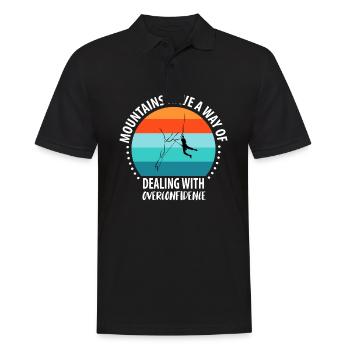 Vintage Bouldern Boulderer Klettern Kletterer - Männer Poloshirt - Schwarz - Vorne - Kai (181cm)