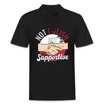 Not Polish But Supportive Country Traveler Poland - Männer Poloshirt - Schwarz - Vorne - Kai (181cm)