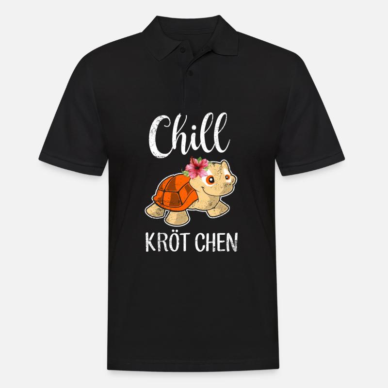 Chill Krötchen Geschenk - Männer Poloshirt - Schwarz