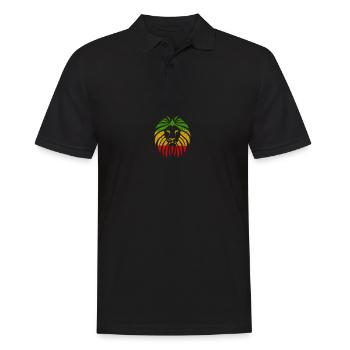 Rasta Reggae Lion Rastafari Jamaica Holiday Caribbean - Men's Polo Shirt - black - Front - Kai (181cm)