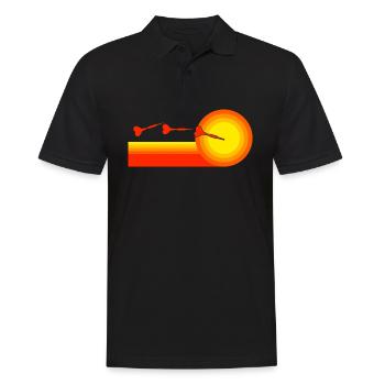 Darts Retro Sunset Dartpfeile - Men's Polo Shirt - black - Front - Kai (181cm)