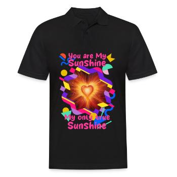 Du bist meine Sonne Frohe Feiertage - Männer Poloshirt - Schwarz - Vorne - Kai (181cm)