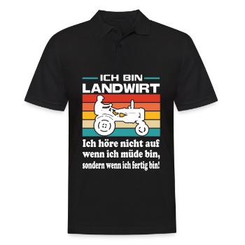 Bauern Protest Landwirt Schnauze voll - Männer Poloshirt - Schwarz - Vorne - Kai (181cm)