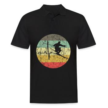 Ski Ski Skieur Ski Vacation Retro Gift - Polo Homme - noir - Devant - Kai (181cm)