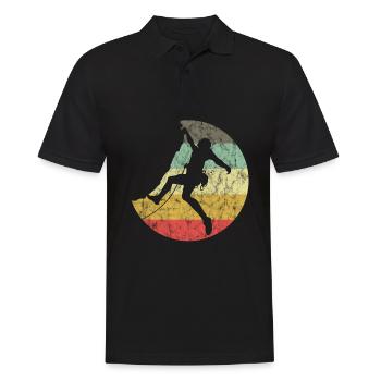 Mountaineering Climbing Gift Bouldering Retro Cool - Men's Polo Shirt - black - Front - Kai (181cm)