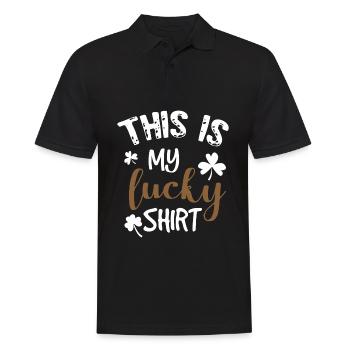 This is my lucky shirt - Men's Polo Shirt - black - Front - Kai (181cm)