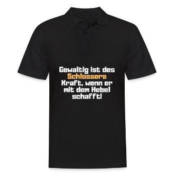 Handwerkerspruch Geschenkidee Schlosser Mechaniker - Männer Poloshirt - Schwarz - Vorne - Kai (181cm)