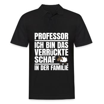 Professor Professoren prof Dienstjubiläum - Männer Poloshirt - Schwarz - Vorne - Kai (181cm)