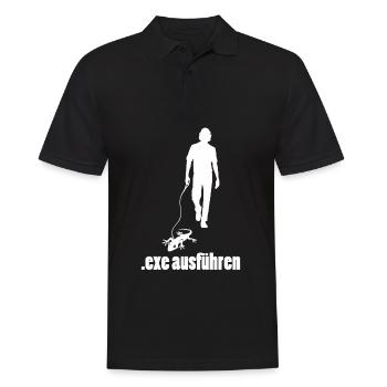 Computer Scientist Programmer Run Admin exe - Men's Polo Shirt - black - Front - Kai (181cm)