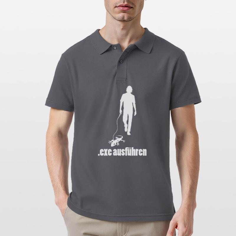 Computer Scientist Programmer Run Admin exe Men's Polo Shirt