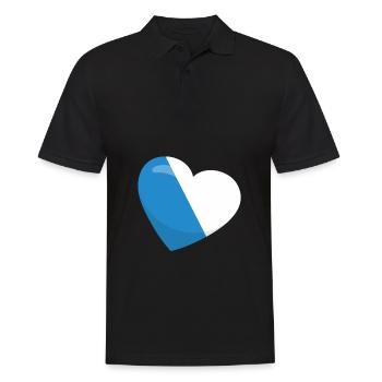 Schweiz Zürich Wappen mit Herz - Männer Poloshirt - Schwarz - Vorne - Kai (181cm)