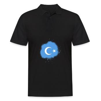 uyghur flag china freedom gift - Men's Polo Shirt - black - Front - Kai (181cm)