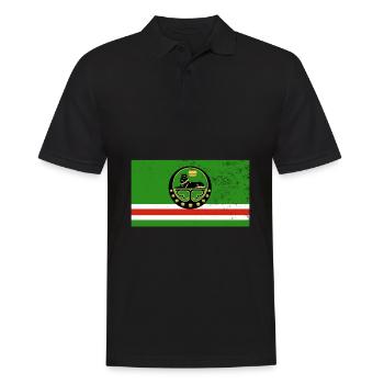 Chechnya Tschetschenische Flagge Vintage Effekt - Männer Poloshirt - Schwarz - Vorne - Kai (181cm)