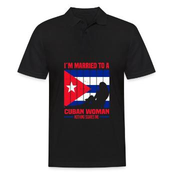 Kuba - Männer Poloshirt - Schwarz - Vorne - Kai (181cm)
