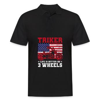 Cadeaux de pilote de trike | Trike Triker Trikes Biker - Polo Homme - noir - Devant - Kai (181cm)