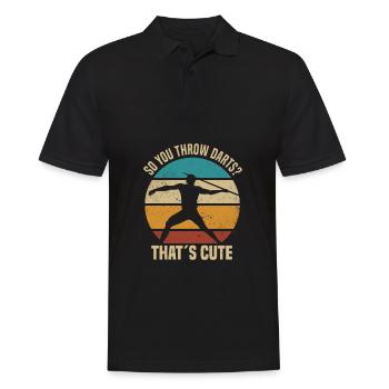 Speerwerfen - Männer Poloshirt - Schwarz - Vorne - Kai (181cm)