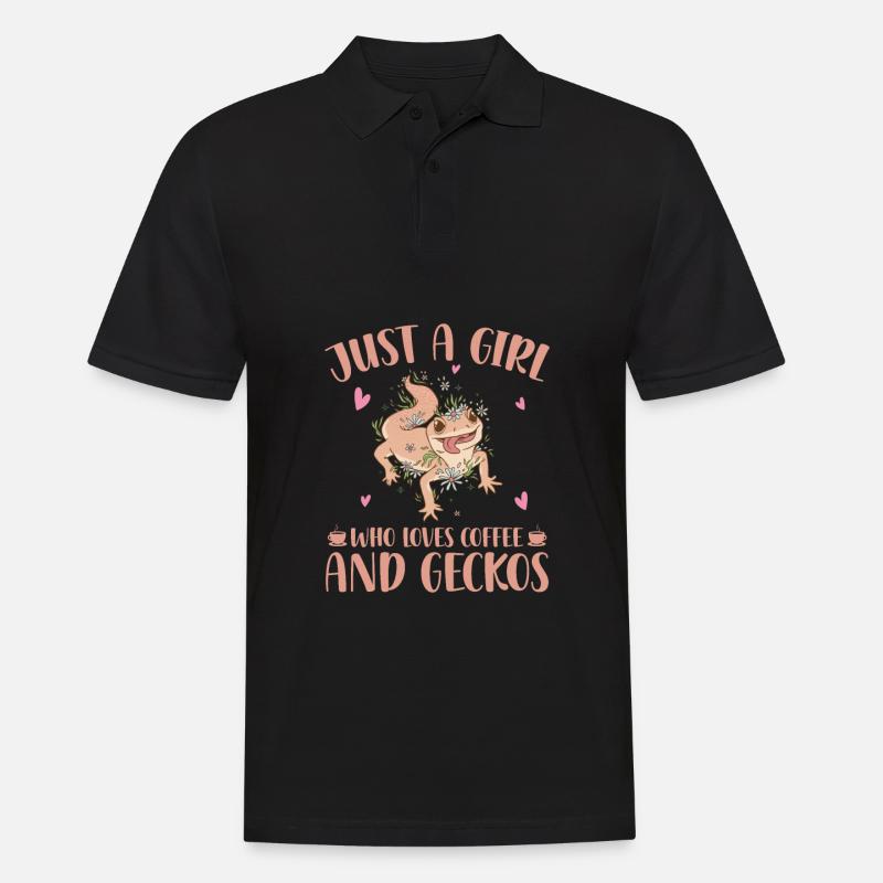 Gecko - Männer Poloshirt - Schwarz