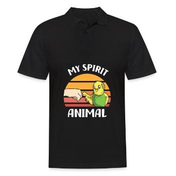 Budgerigar lover | Pet Bird Gifts - Men's Polo Shirt - black - Front - Kai (181cm)