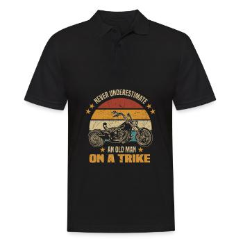 Trike - Männer Poloshirt - Schwarz - Vorne - Kai (181cm)