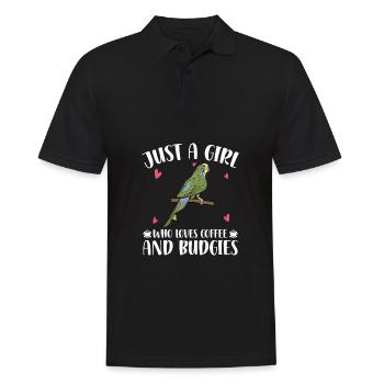Wellensittich Liebhaber | Wellensittiche Geschenke - Männer Poloshirt - Schwarz - Vorne - Kai (181cm)