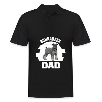 Schnauzer Papa | Dog Dog Lovers Idée cadeau - Polo Homme - noir - Devant - Kai (181cm)