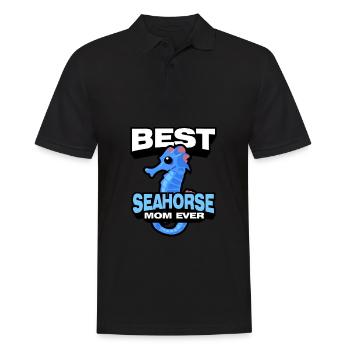 Seepferdchen | Meer Seepferd Tiere Fische Geschenk - Männer Poloshirt - Schwarz - Vorne - Kai (181cm)
