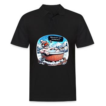 lustiger Skifahrer Meme für Ski Urlaub Apres Ski - Männer Poloshirt - Schwarz - Vorne - Kai (181cm)