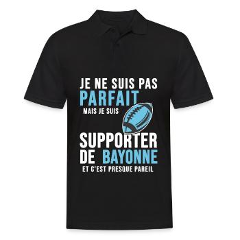 supporter rugby stade Bayonne club rugby Bayonnais - Polo Homme - noir - Devant - Kai (181cm)