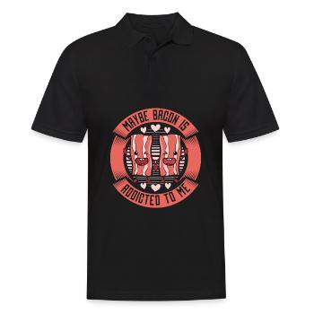 Bacon Speck Frühstück - Männer Poloshirt - Schwarz - Vorne - Kai (181cm)