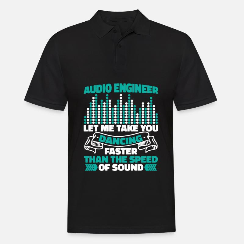 Tontechniker Sound Audio Engineer - Männer Poloshirt - Schwarz