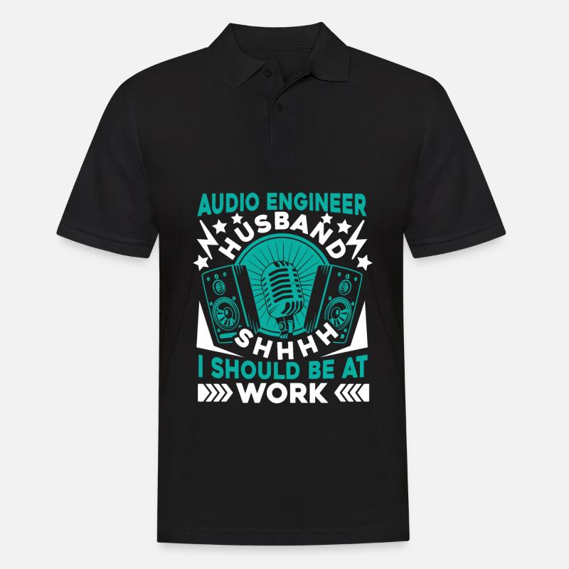 Tontechniker Sound Audio Engineer - Männer Poloshirt - Schwarz