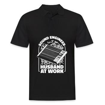 Tontechniker Sound Audio Engineer - Männer Poloshirt - Schwarz - Vorne - Kai (181cm)