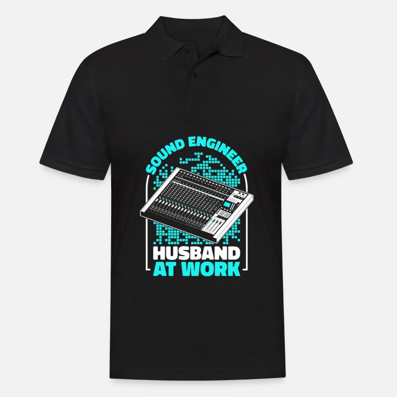 Tontechniker Sound Audio Engineer - Männer Poloshirt - Schwarz