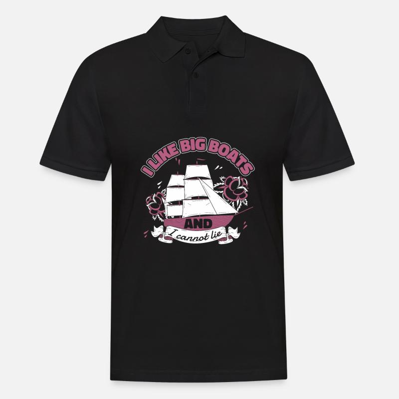 Seglen Segelboot Segler - Männer Poloshirt - Schwarz