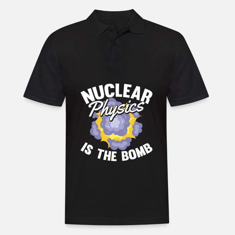 Physik Physiker - Männer Poloshirt - Schwarz