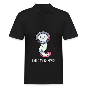 Axolotl Salamander - Männer Poloshirt - Schwarz - Vorne - Kai (181cm)