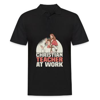 Teacher of Religion Religious Education - Men's Polo Shirt - black - Front - Kai (181cm)
