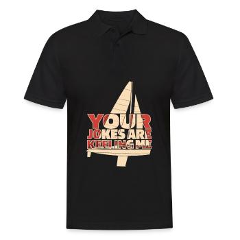 Voilier Jeu de mots Marins Marins Marins - Polo Homme - noir - Devant - Kai (181cm)
