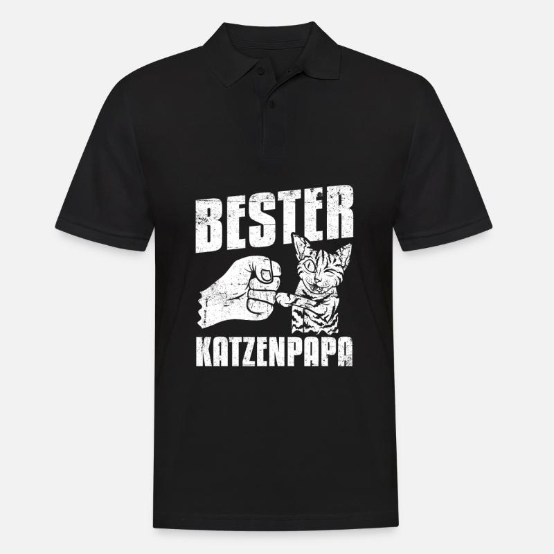 Cat Cat Daddy - Men's Polo Shirt - black