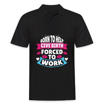 Hebamme Komisch Zukünftige Hebamme - Männer Poloshirt - Schwarz - Vorne - Kai (181cm)