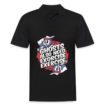 Halloween Funny Ghosts - Men's Polo Shirt - black - Front - Kai (181cm)