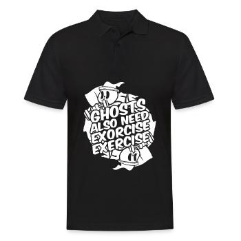 Halloween Komisch - Männer Poloshirt - Schwarz - Vorne - Kai (181cm)