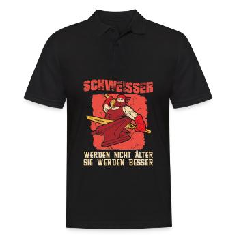 Schmied Metallbauer Geburtstag Schlosser - Männer Poloshirt - Schwarz - Vorne - Kai (181cm)