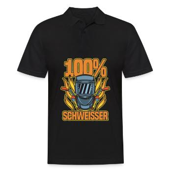 Schmied Metallbauer Feuer Schlosser - Männer Poloshirt - Schwarz - Vorne - Kai (181cm)