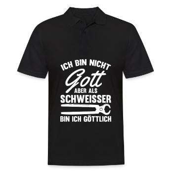 Schmied Metallbauer Schlosser - Männer Poloshirt - Schwarz - Vorne - Kai (181cm)