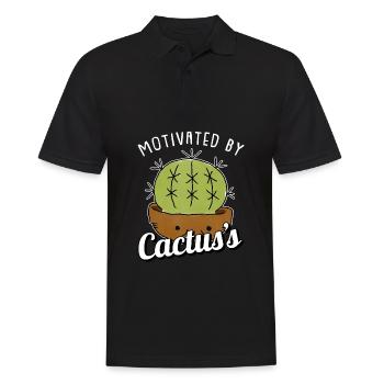 Kaktus Garten Saftig - Männer Poloshirt - Schwarz - Vorne - Kai (181cm)