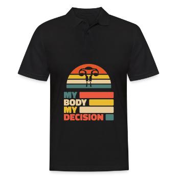 Hysterektomie - Männer Poloshirt - Schwarz - Vorne - Kai (181cm)
