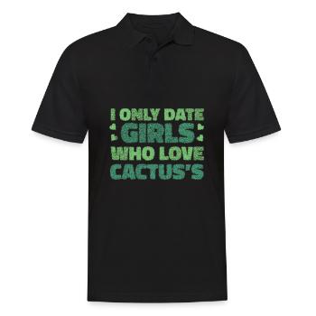 Cactus Garden Funny - Men's Polo Shirt - black - Front - Kai (181cm)
